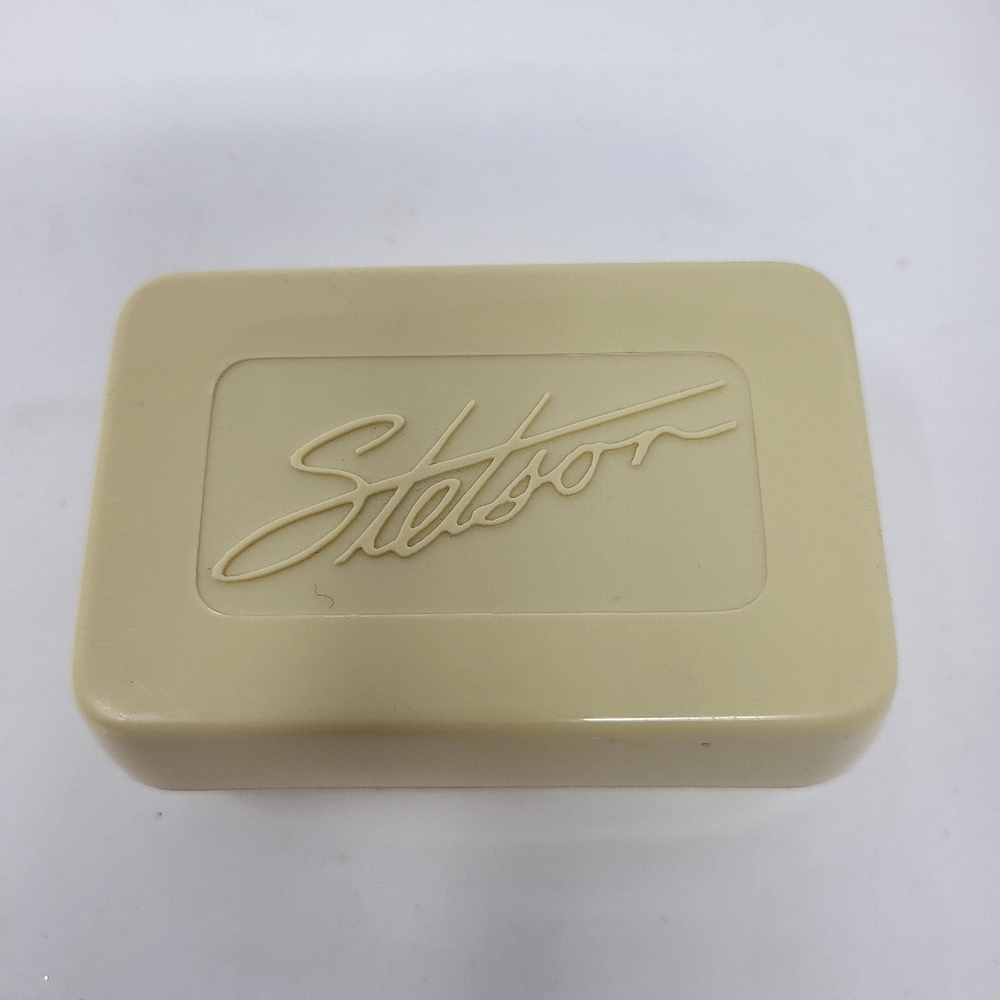 Vintage STETSON Bath Soap Bar 1.4 oz in Plastic Travel Case Sealed Coty Div. N.Y